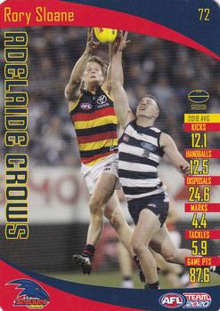2020 Team Zone #72 Rory Sloane Front